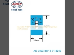 돌이킬 수 없는 71-82 °C 160-180 °F 3 레벨 고온 민감한 라벨
