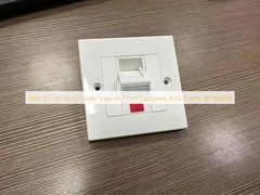 ANSHI LJ6C 영국 스타일 스냅 인 1 포트 얼굴판 RJ45 프레임 86 * 86MM