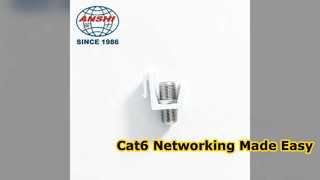 도구가 필요 없는 간편한 Cat6 키스톤 잭 설치