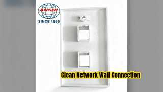 ANSHI 120 US 월 플레이트 듀얼 RJ45 RJ11 네트워크 솔루션