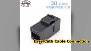 쉬운 Cat6 RJ45 키스톤 커플러 설정