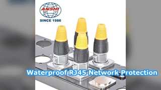 방수 듀얼 포트 RJ45 이더넷 커넥터 차폐