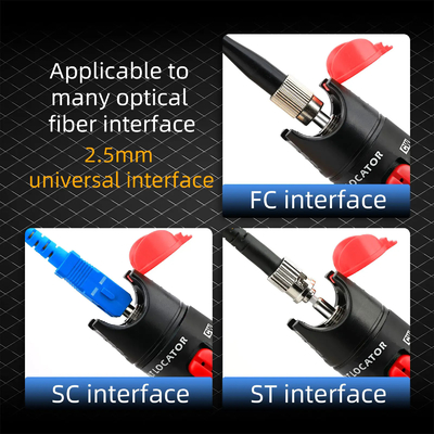 FTTH Optical fiber cable tester red laser fault tracker Universal interface 2.5MM connector SC/ST/FC Visual fault locator 5-50MW