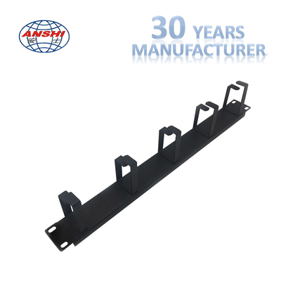 Network Horizontal Cable Manager , 5 Rings 19 Inch Rack Cable Management