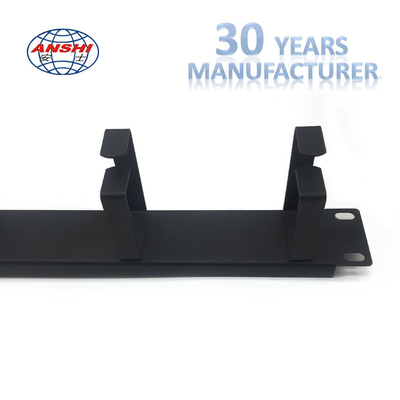 Network Horizontal Cable Manager , 5 Rings 19 Inch Rack Cable Management