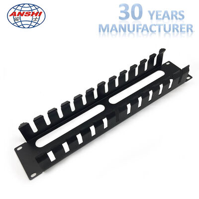 2U Height 12 Slot 19 Inch Rack Mountable Horizontal Cable Manager 