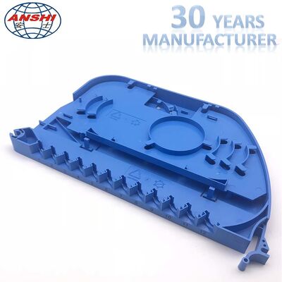 12 Core Flame Retardant 94V-0 Fiber Optic Splice Tray Rotary and Pivoting with Aluminum Cover for Distribution Box and Frame