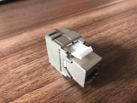아래로 FTP Cat6 펀치 요지 잭 RJ45 180도 금속 색깔 OEM/ODM