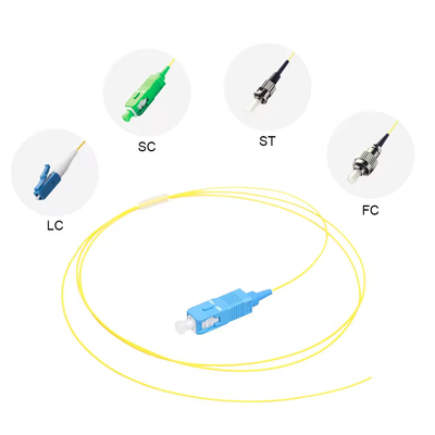 0.9mm 1/1.5m FTTH Sc-upcylow 노란색 SC/APC Sinle Core Sm G.652d 코어 Sc 섬유 패치 Pigtail