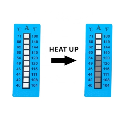 돌이킬 수 없는 40-71°C 104-160°F 10 레벨 고온 민감한 라벨