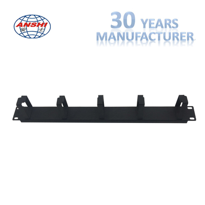 Network Horizontal Cable Manager , 5 Rings 19 Inch Rack Cable Management