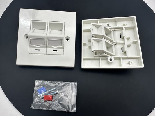 ANSHI LJ6C 브리티시 스타일 스냅 인 2 포트 얼굴판 RJ45 프레임 86 * 86MM
