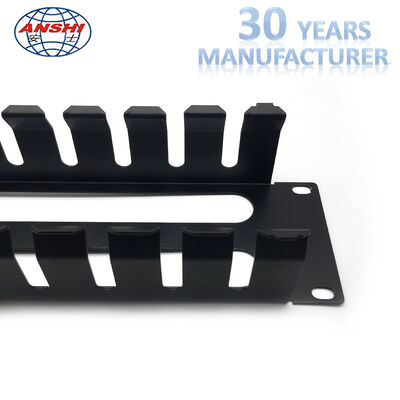 2U Height 12 Slot 19 Inch Rack Mountable Horizontal Cable Manager 