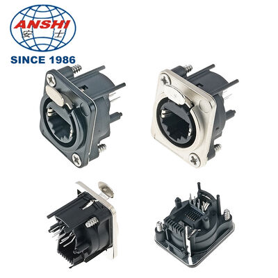 D형 패널 마운트 오디오 XLR 소켓 RJ45 이더넷 네트워크 인터페이스 장비 패널용 결합 커넥터