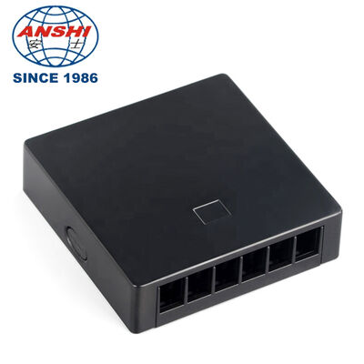 6 Port 6 Core 86 Optical Fiber Termination Box, Metal Clip Wall‑Mounted Internal TB‑6 Subscriber Box Face Panel