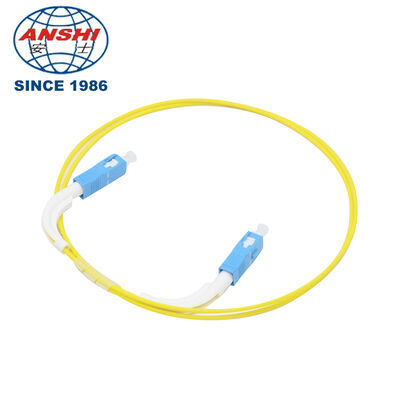 Fiber Optic Patch Cord Pigtail, 90 Degree 45 Degree Bent Boot E2000 PCAPC LC SC ST SM Simplex/Duplex 2.0/3.0mm MT‑LC20001 for FTTH FTTB FTTX Network