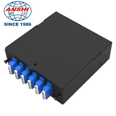 미니 ODF ODB 박스 24코어 4포트 광섬유 터미널 박스 산업용 등급 35mm DIN-150 레일 FTTH FTTX SC 광케이블 박스